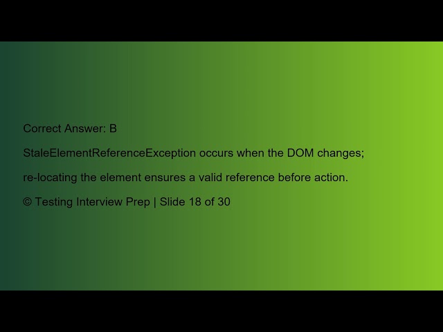 Selenium + Java Advanced Interview Q&A – Part 1 Explanations for Experienced QA Automation Engineers