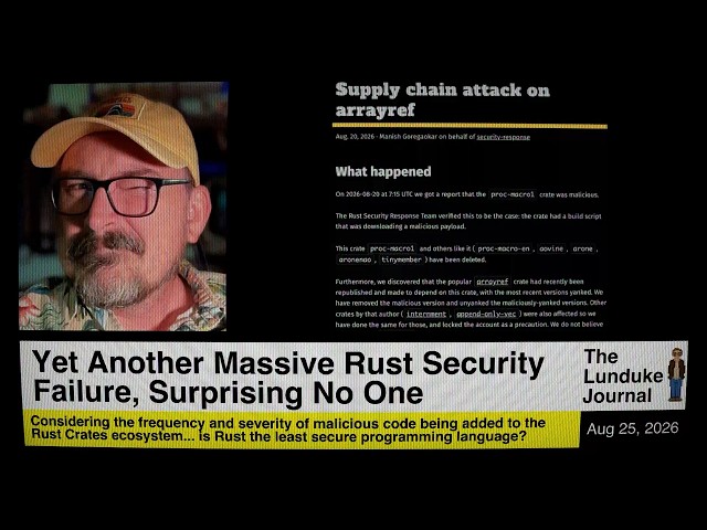 Yet Another Massive Rust Security Failure, Surprising No One