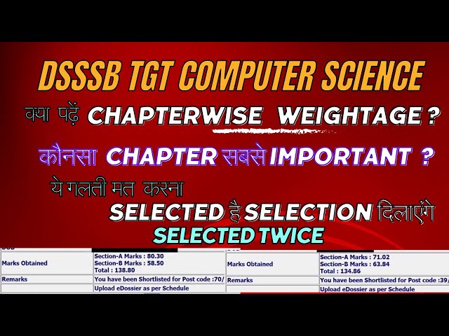 DSSSB TGT COMPUTER SCIENCE