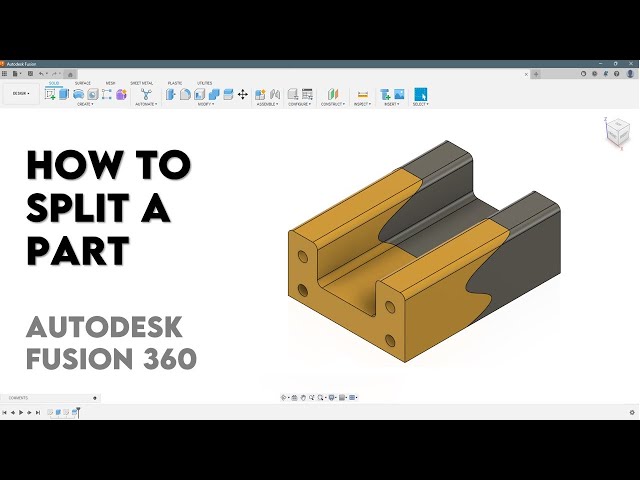 How to Split a Part | Fusion 360 | Tutorial