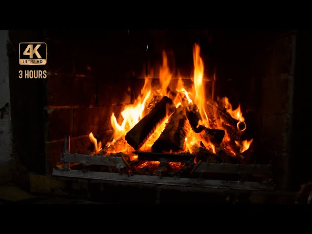 4k Virtual Fireplace | Study, Relax, Sleep | 3 Hours 🔥🔥