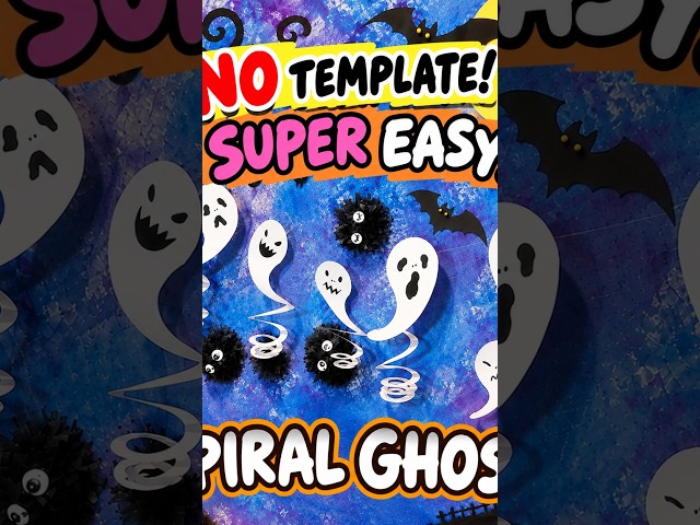 No Template! Super Easy Spiral Ghosts 👻 | Halloween Paper Craft