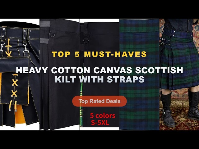 Cheap & Best Heavy Cotton Canvas Scottish Kilt With Straps Unboxing & Review - Tartan Utility Kilts