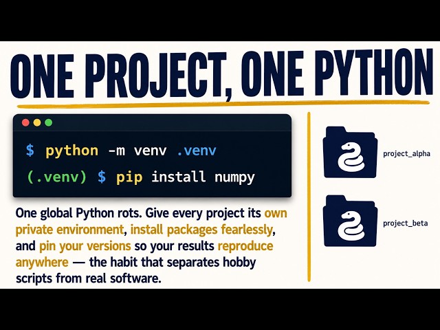 Ep 17: Every Project Gets Its Own Python | Virtual Environments and Packages