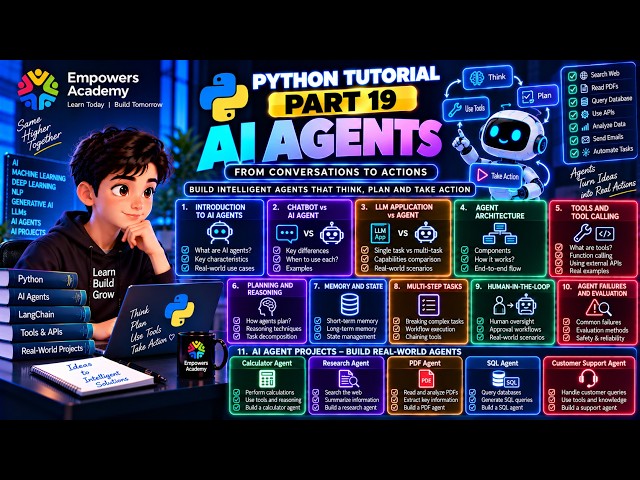 Python Tutorial | Part 19 - AI Agents | Generative AI & LLMs