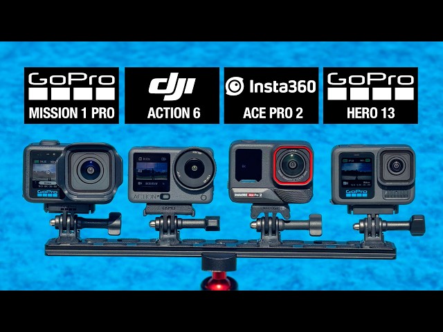 GoPro Mission 1 Pro vs DJI Action 6 vs Insta360 Ace Pro 2 vs HERO13