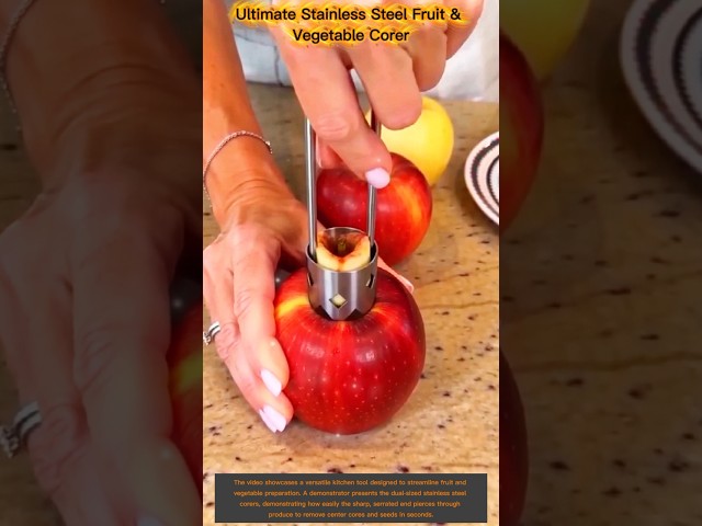 The Ultimate 2-in-1 Fruit Corer You Need in Your Kitchen!How to Core an Apple in 2 Seconds