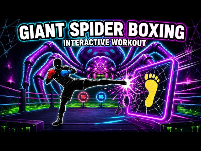 🕷 GIANT SPIDER BOXING 🥊 4-Level Boss Fight Workout | Interactive Rhythm Game 🎮