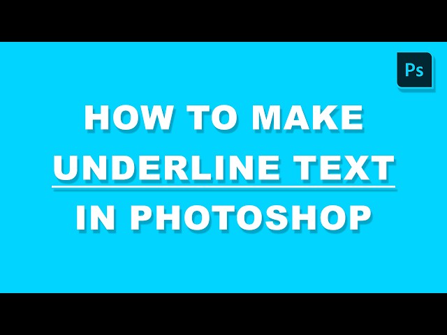 How to make underline text in photoshop | Easy text underline tutorial