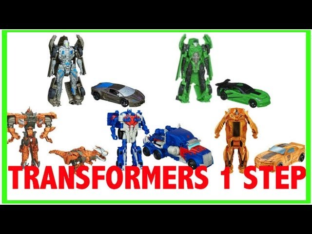 Transformers Age of Extinction 1 Step Action Figures Complete Set Optimus Prime Lockdown