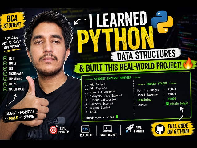 I Built a Student Expense Manager Using Python 🐍 | Real-World Python Project
