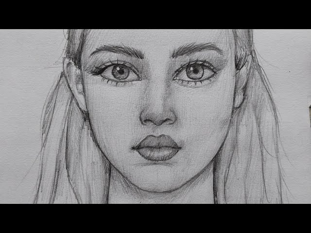 How to Draw Girl Face: Loomis Method portrait drawing Tips for Beginner