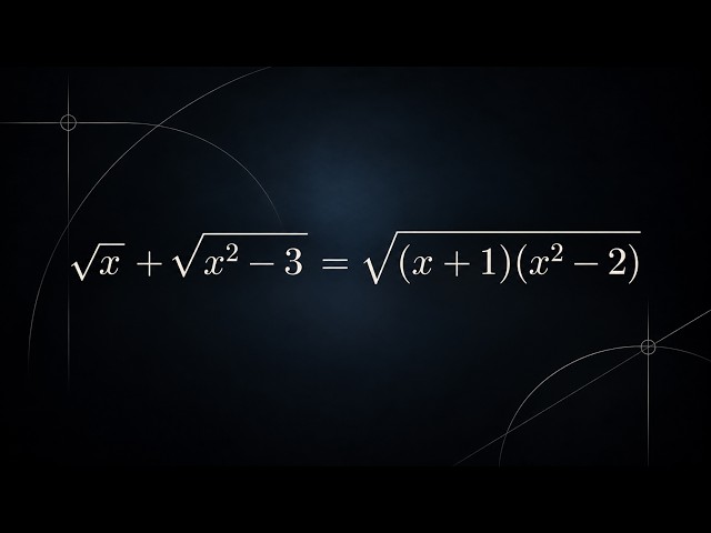 sqrt(x) + sqrt(x^2-3) = sqrt((x+1)(x^2-2)) — an answer no radicals can write
