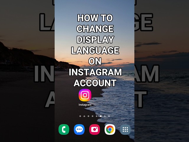 How To Change Display Language on Instagram Language #instagramtutorial #instagram #tutorial