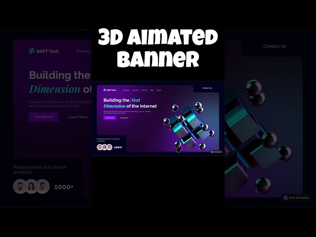 Design a 3D Animated Banner in Figma