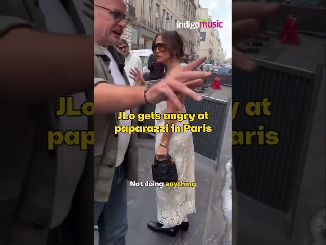 Jennifer Lopez Confronts Paparazzi During Paris Appearance #shorts