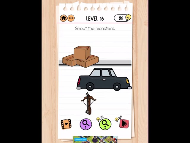 Brain Test 2 Level 16 Monster hunter Joe