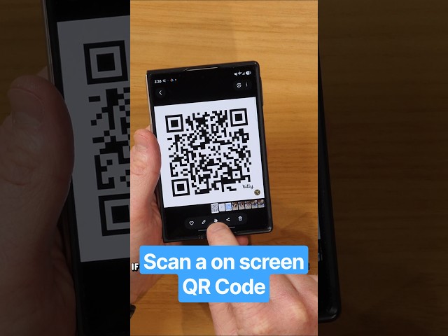 Scan a QR code that is on your screen