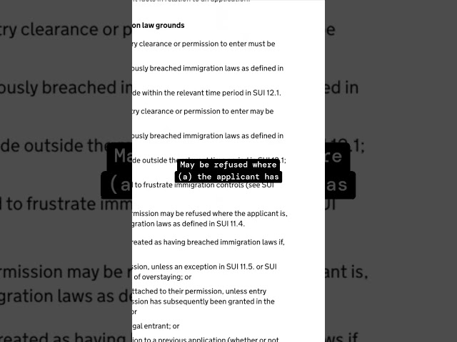 Part Suitability 11.2: frustrating immigration controls  #immigration #immigrationlaw