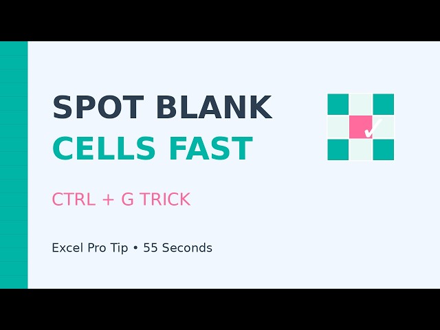 Spot Blank Cells in Excel FAST | Find Missing Data Instantly