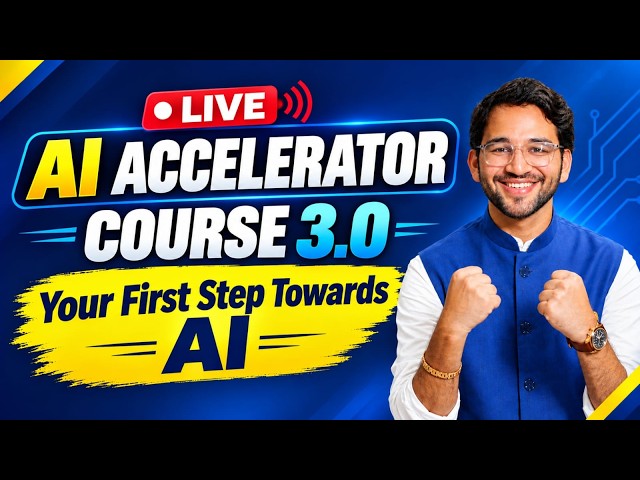 LIVE AI Course 3.0 starting Sept 22nd | Limited Seats for LIVE Batch | CA Shubham Singhal
