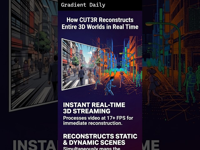 How CUT3R Reconstructs Entire 3D Worlds in Real Time — in 60 seconds #Shorts