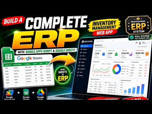 Build a Complete ERP System with Google Apps Script & Google Sheets | Inventory Management Web App