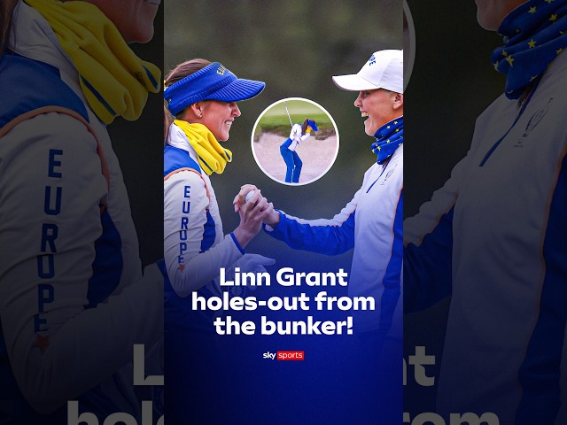 LINN GRANT HOLES OUT FROM THE BUNKER! 🚨  #golf