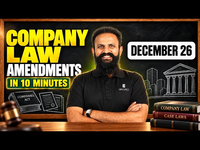 CS Executive Company Law Amendments Dec 26 | ICSI Supplement | CS Sai