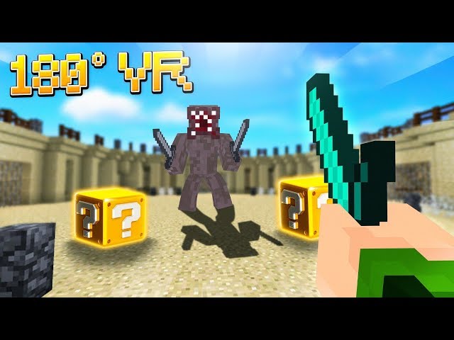 MINECRAFT 180º VR "BATALLA VS DEMOGORGON" LUCKY BLOCKS