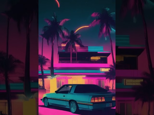 80s Drive Synthwave  Miami Beach #synthwave #80s #retrowave #shorts