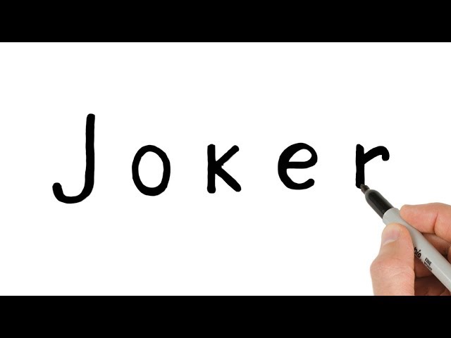 How to turn word JOKER into drawing SUPER EASY! How to Draw Joker Joaquin Phoenix