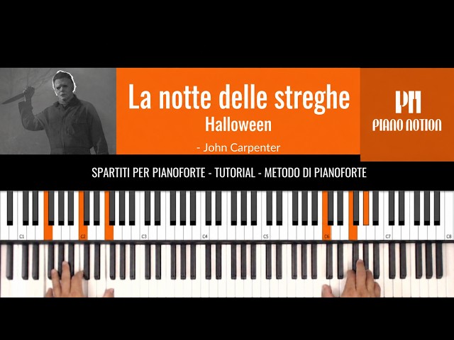 La notte delle streghe - Halloween - Tema principale (Partitura - Spartito - Pianoforte )