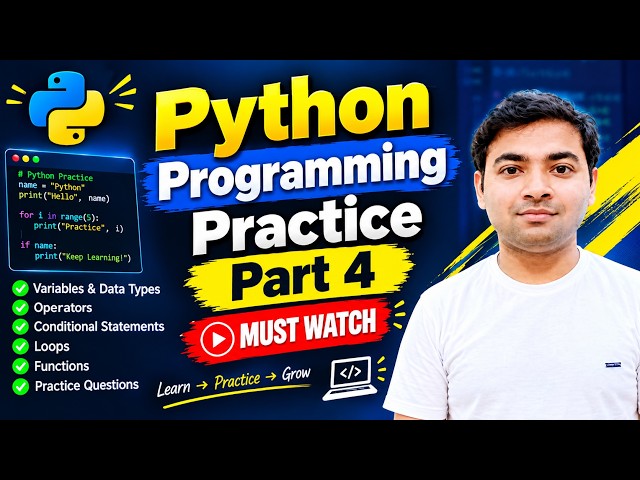 Python Programming  Practice Part 4 | Practice Python Questions for Beginners | Day 16