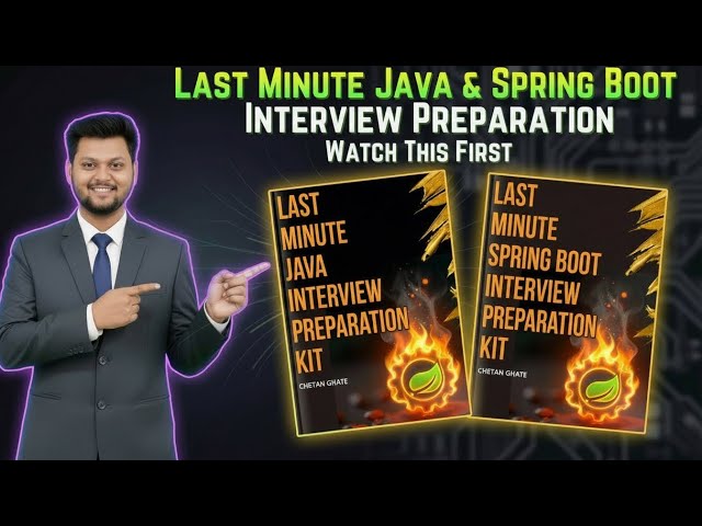 Last Minute Java & Spring Boot Interview Preparation ✅