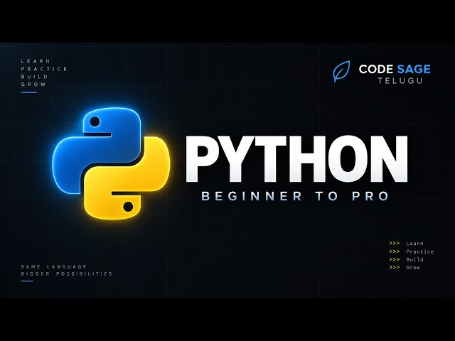 Python Zero to Pro #1 | Getting Started with Python 🐍 | Code Sage