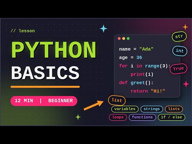 Learn python basics easily — tutorial