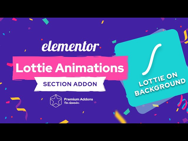 Elementor Lottie Animations Section Addon Tutorial for Elementor Page Builder