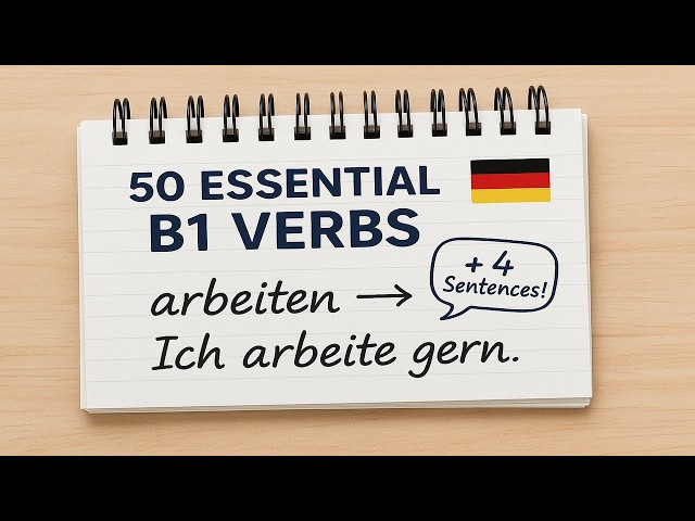 Learn German B1 Verbs 🇩🇪 50 Essential Verbs with Examples | Speak German Fast