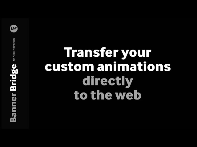 AE Banner Bridge Tutorial | Baking Keyframes