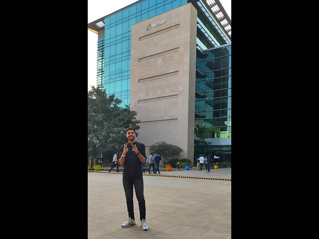 My First visit to Microsoft Hyderabad Office ❤️  #shorts #short