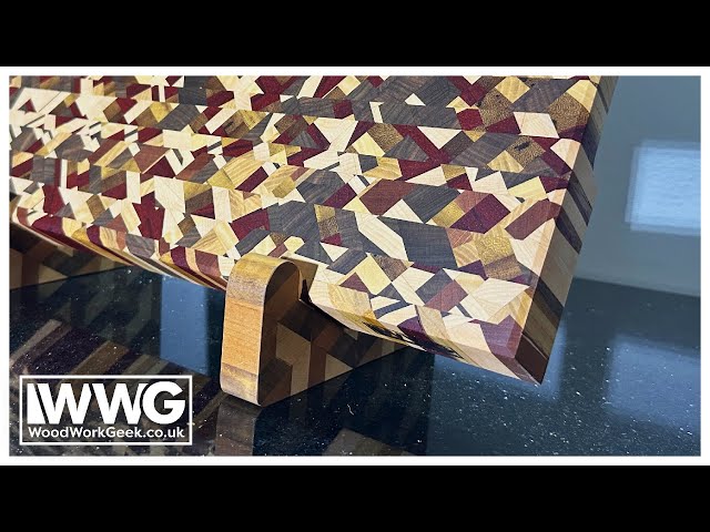 End grain Cutting / Chopping board build in Chaos pattern