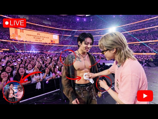 🔴 LIVE : BTS's Jimin wipes Jungkook's sweat & SoFi Stadium goes wild! 😱🚨🔥