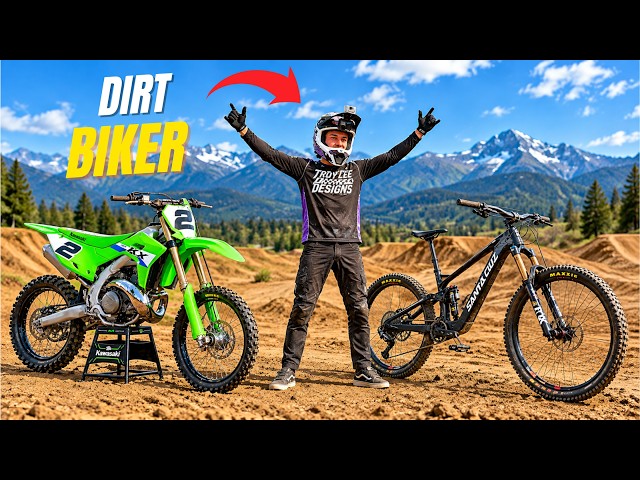 Dirt Biker Tries Mountain Biking for the First Time…