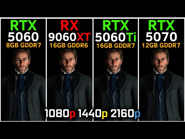 RTX 5060 vs RX 9060 XT vs RTX 5060 Ti vs RTX 5070 | Test in 14 Games | 1080p, 1440p, 4K