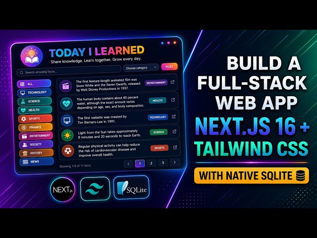 12.Build a Full-Stack “Today I Learned” App with Next.js 16 | Scripts Folder & Seed Data