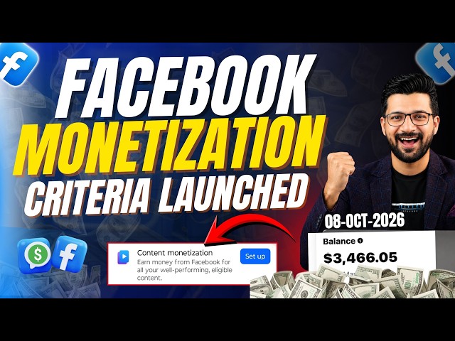 Update:- "Facebook Content Monetization Tool" New Criteria Launched 2026" ?