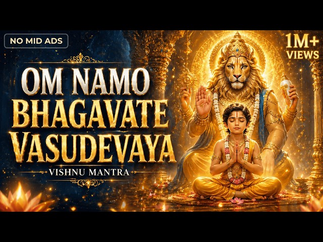 Om Namo Bhagavate Vasudevaya | Powerful Vishnu & Narasimha Mantra for Peace, Protection & Sleep