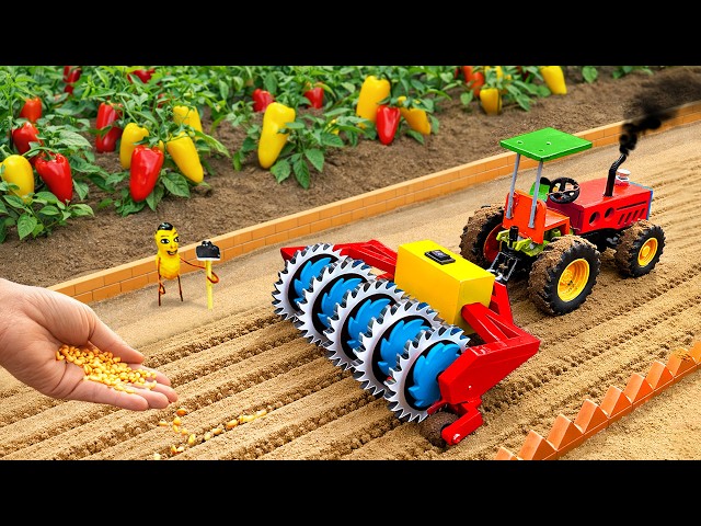 TOP Most Creative DIY Disc Harrow for Tractor on Capsicum Farming | HP Mini DIY Tractor