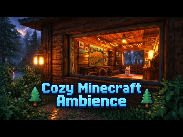 Cozy Minecraft Summer Cabin in the Forest | C418 Music & Peaceful Ambience to Relax, Sleep & Study 🌲
